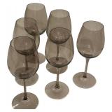 Invino Wine Goblet-Grey Smoke - Qty 6 | 9" tall, 2"D | BOX 22