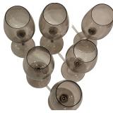 Invino Wine Goblet-Grey Smoke - Qty 6 | 9" tall, 2"D | BOX 22