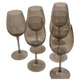 Invino Wine Goblet-Grey Smoke - Qty 6 | 9" tall, 2"D | BOX 22