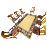 Rug with 8 Mid-Century Modern Heywood-Wakefield Dining Chairs | Rug: 6