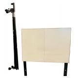 Twin/Twin XL Cream/Beige Headboard with Metal Bed Rails - NO SCREWS