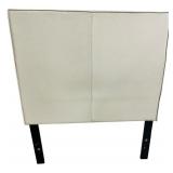 Twin/Twin XL Cream/Beige Headboard with Metal Bed Rails - NO SCREWS