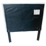 Twin/Twin XL Cream/Beige Headboard with Metal Bed Rails - NO SCREWS