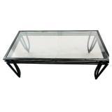 Ashley Furniture Black Glass Coffee Table 48" X 24" X 17 3/4"