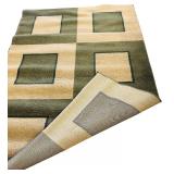 RUG: Mahdavis Geo Taupe Area Rug featuring 100% Heat-Set Poly Propylene Fibers | 88" X 61"