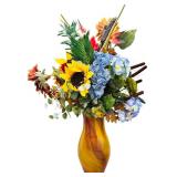 Floral Home Decor Bundle | Vase, Flowers, Twigs