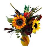 Floral Home Decor Bundle | Vase, Flowers, Twigs