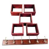 Home Decor Bundle - Calendar, Shelves, Coat Hook, Calendar, Clock