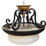 Antique Lamp Bowl 15" X 5" | Hangs 17"