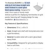 Straight Wire Shelf - Qty 6