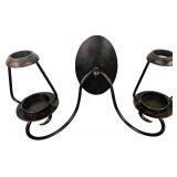 Home Decor Black Metal Scrolled Wall Sconces with Tealight Holders Bundle