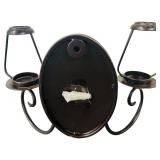 Home Decor Black Metal Scrolled Wall Sconces with Tealight Holders Bundle