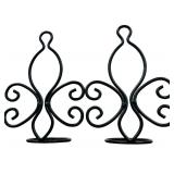 Home Decor Black Metal Scrolled Wall Sconces with Tealight Holders Bundle