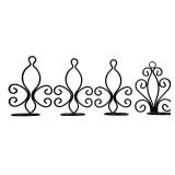 Home Decor Black Metal Scrolled Wall Sconces with Tealight Holders Bundle