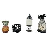 Pineapple Candle Home Decor Bundle - Qty 4