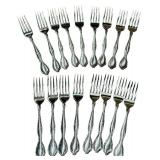 Oneida Silverware Tray with Spoons and Forks | 15 3/4" X 10 1/8" X 3 1/8"