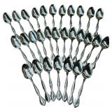 Oneida Silverware Tray with Spoons and Forks | 15 3/4" X 10 1/8" X 3 1/8"