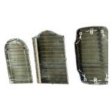 Vintage Etched Glass Mirrors featuring Art Deco Floral Designs and Beveled Edges Unique Bundle - Qty 3