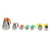 Vintage-Style Glass Syrup Dispensers Bundle - Qty 7