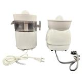 Vintage Juicers and Punch Bowl and Cup Set Bundle