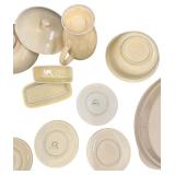 Vintage Mixed FIESTA Dishware Bundle - Qty 19 Pcs | Cream/Beige