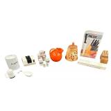Vintage Kitchen Home Decor Salt and Pepper Shakers Sugar Ceramic Canister Knife Bundle