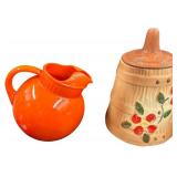 Vintage Kitchen Home Decor Salt and Pepper Shakers Sugar Ceramic Canister Knife Bundle