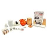 Vintage Kitchen Home Decor Salt and Pepper Shakers Sugar Ceramic Canister Knife Bundle