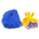 Puppet Bundle - Qty 2 | RARE 1987 Vintage Dak Yangjee Furbles Blue Plush Monster 15" Hand Puppet | 1986 WorldOfWonder Teddy Ruxpin Anything This Puppet