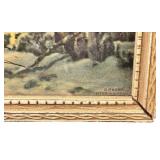 Vintage Framed Print of "Bow River Falls" by listed artist Frederick D. Ogden