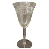Fostoria Laurel pattern Crystal Water Goblets - Small - Qty 4 | 7.5" tall, 3.5"D