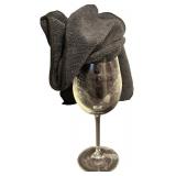 Lucca Etched Glass Crystal Stemmed Wine Glasses - Small - Qty 6 | 8.25" tall, 2.5"D