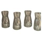 Clear Glass Carafes/Decanters - Qty 4 | 8" tall, 3.25"D