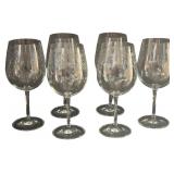 Lucca Burgundy Glasses - Qty 6 | 8.25" tall, 3.25"D