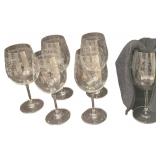 Lucca Burgundy Glasses - Qty 6 | 8.25" tall, 3.25"D