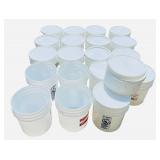 5 Gallons Bucket with Lid - Qty 19 NO HANDLES (EMPTY AND CLEAN)