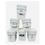 GALLON Square Empty Bucket with Handles - Qty 6 (Lids for 3 Buckets) (EMPTY AND CLEAN)