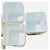 GALLON Square Empty Bucket with Handles - Qty 6 (Lids for 3 Buckets) (EMPTY AND CLEAN)
