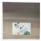 Brushed Stainless Steel Square Mixed Media Wall Sculptures featuring Koi Fish Scenes by Curtis Jere | 13" X 13" X 3/4" | 20" X 20" X 3/4"