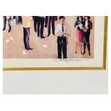 Framed Art Print titled "Stock Exchange" by artist Erik Freyman | 38" X 32" X 1"