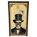 Sullivans Wholesale Skeleton in Tuxedo Glass Platter featuring a Vintage Gothic Design | 23" X 43 3/8" X 1"