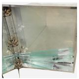 Stainless Steel Framed Mirror Medicine Cabinet with a Mirrored Back and Adjustable Glass Shelves **HEAVY** | 23 7/8" X 29 7/8" X 5 1/4" **