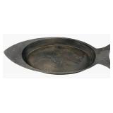Black Cast Iron Fish-Shaped Grill and Serving Pan 18.5" X 2" Thick