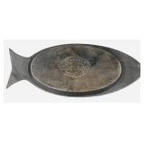 Black Cast Iron Fish-Shaped Grill and Serving Pan 18.5" X 2" Thick