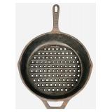 Black Cast Iron Chicken Fryer with a Hammered Finish with Lid  16 5/8" X 2.25" deep