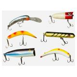 Vintage Fishing Mixed Bundle | MUST SEE PHOTOS :) Lures, Crankbaits, Soft Baits, Bobbers, Cork Lures, Fishing Line, Various Hook packs, Weights, Tackle Boxes and a Tackle Bag for Storage