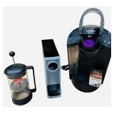 Keurig K40 Elite Brewing System with Extras | Keurig K-Cup Slim Vertical Coffee Storage Dispenser in black | The Original Press | The K-Cup