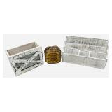 Desk Organization Bundle - White Distressed Look -  My Vintage Finds - Qty 3