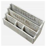 Desk Organization Bundle - White Distressed Look -  My Vintage Finds - Qty 3