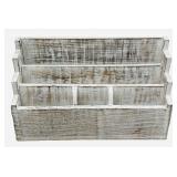 Desk Organization Bundle - White Distressed Look -  My Vintage Finds - Qty 3